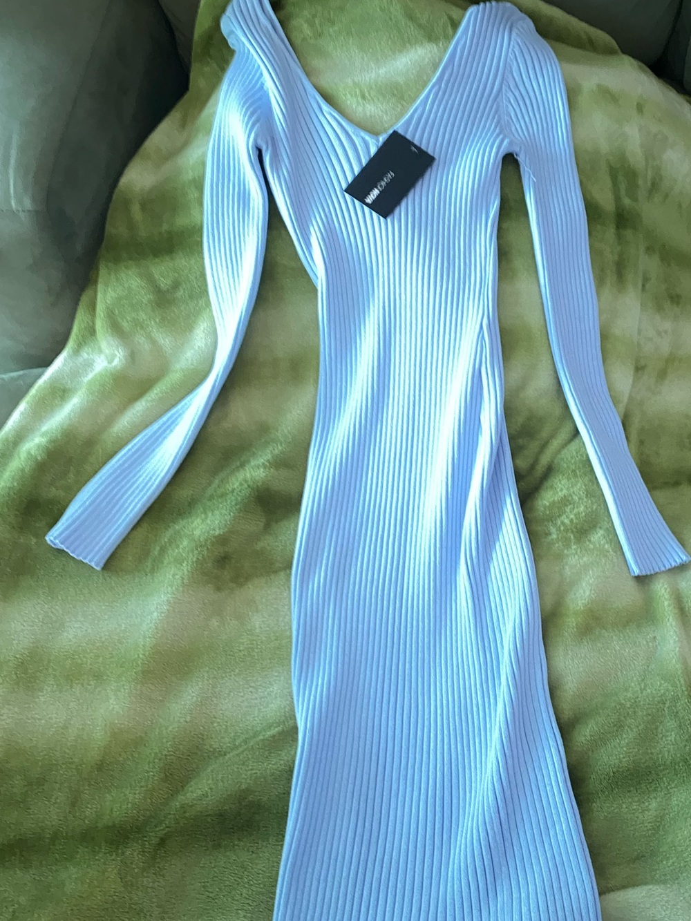 Knit Powder Blue Fashion Nova dress